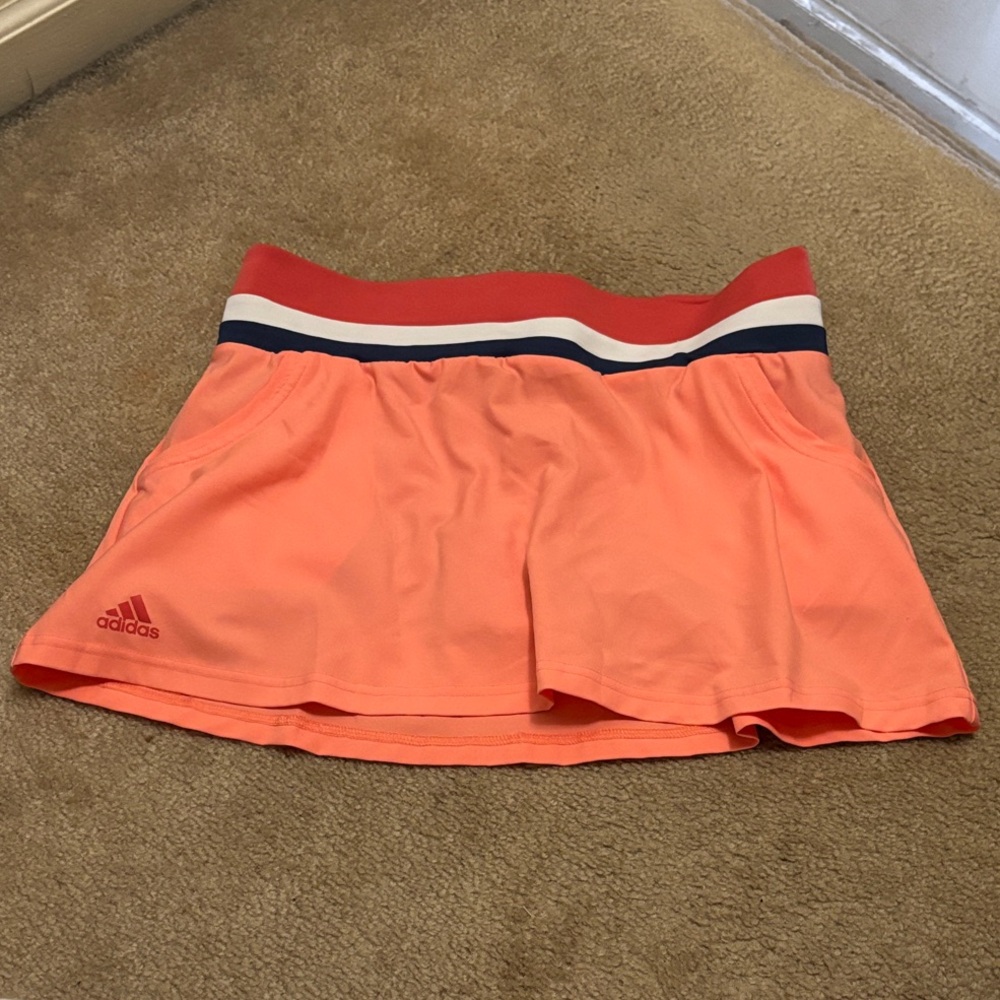 adidas Coral Athletic Skort with Striped Waistband